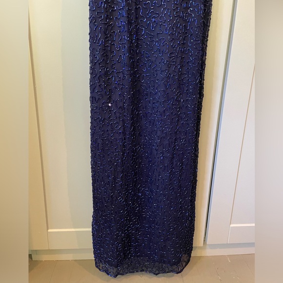 Scala navy blue beaded formal gown - Picture 16 of 16